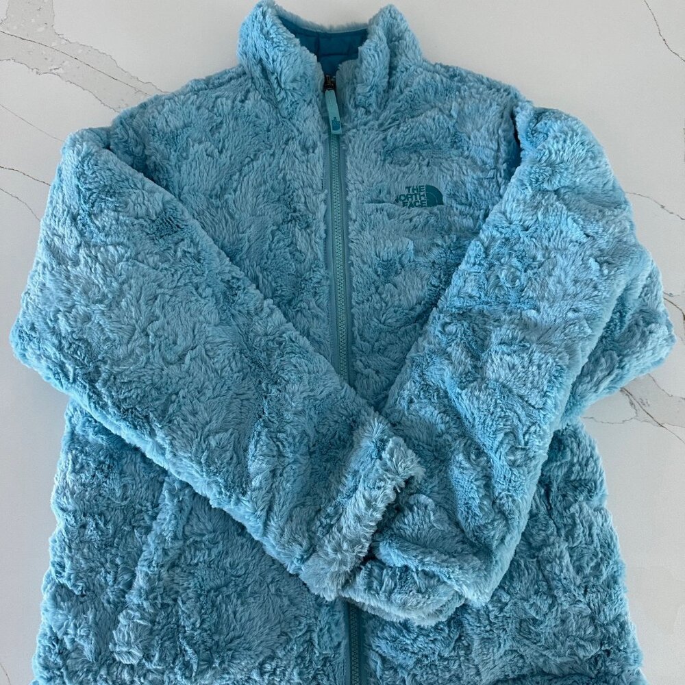 The North Face KIDS REVERSEABLE Blue Jacket Size L